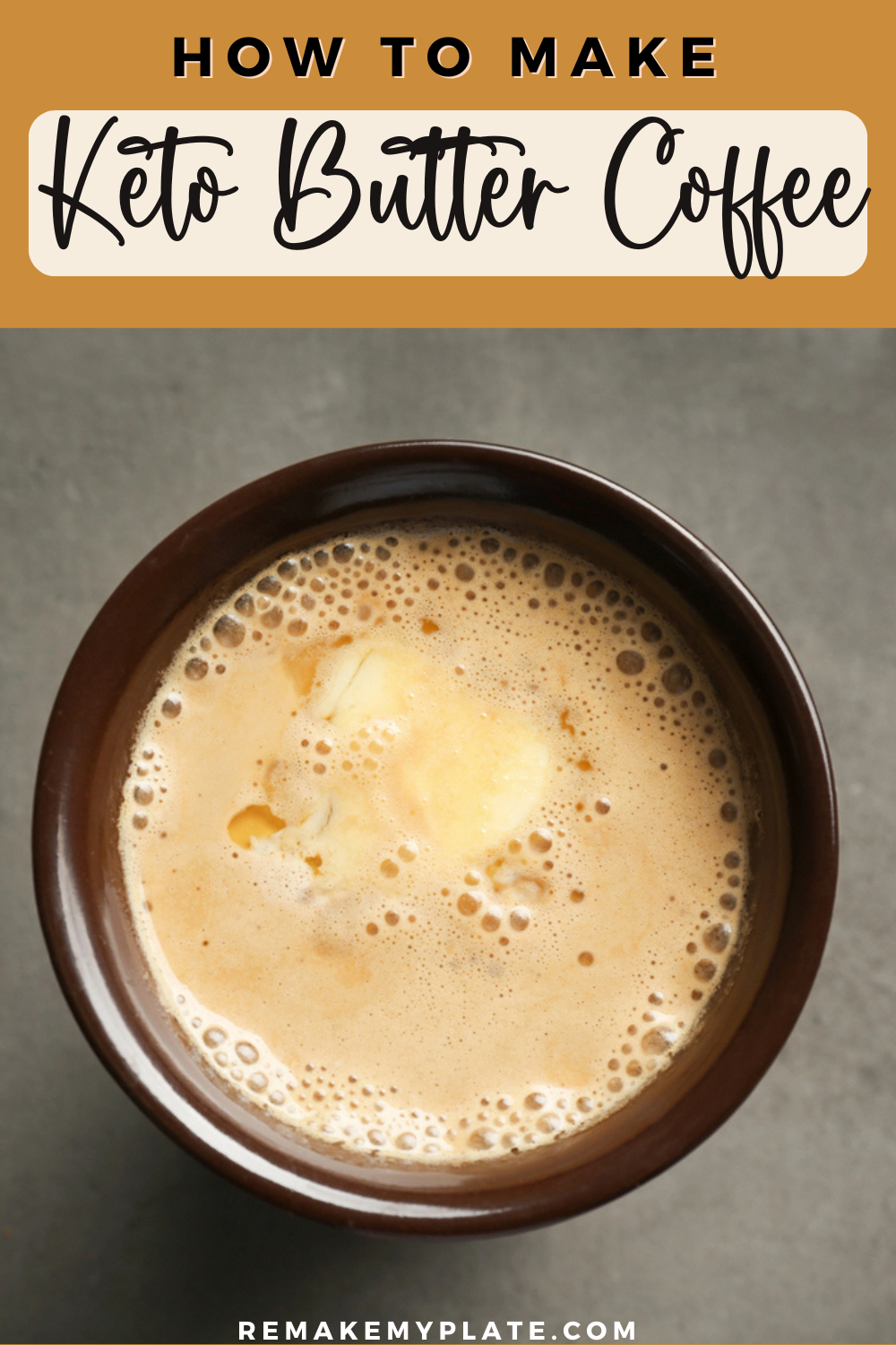 keto butter coffee pinterest pin image