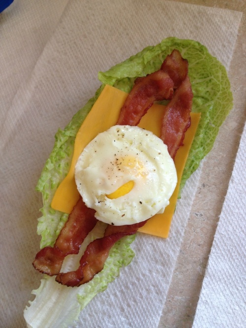 Create an egg wrap for a keto breakfast on the go.