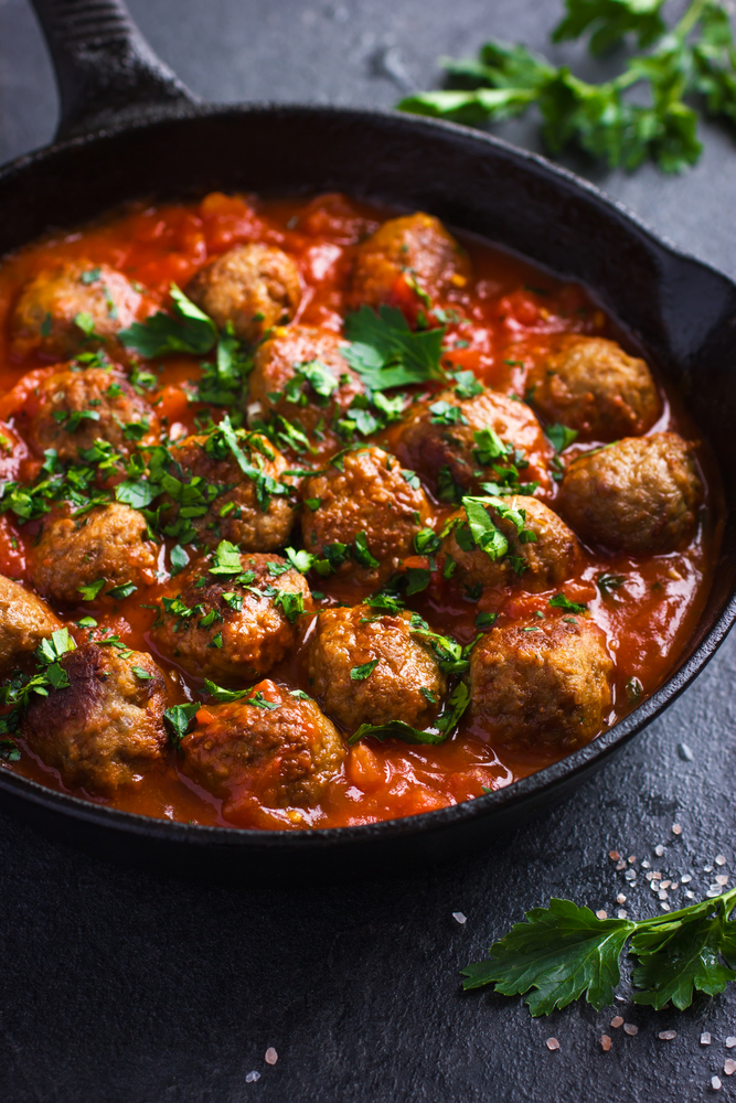 thawed meatballs cooked in marinara sauce