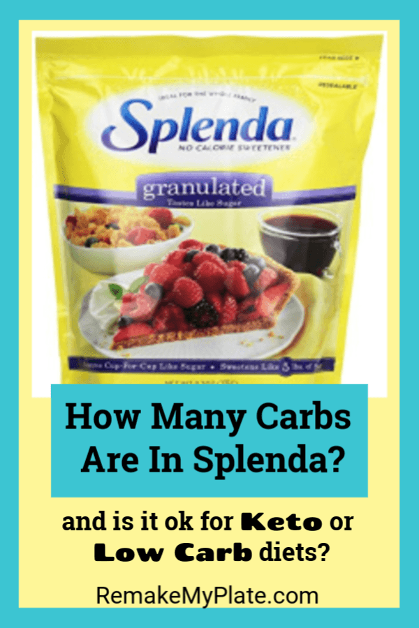 How Many Carbs In Splenda Remake My Plate