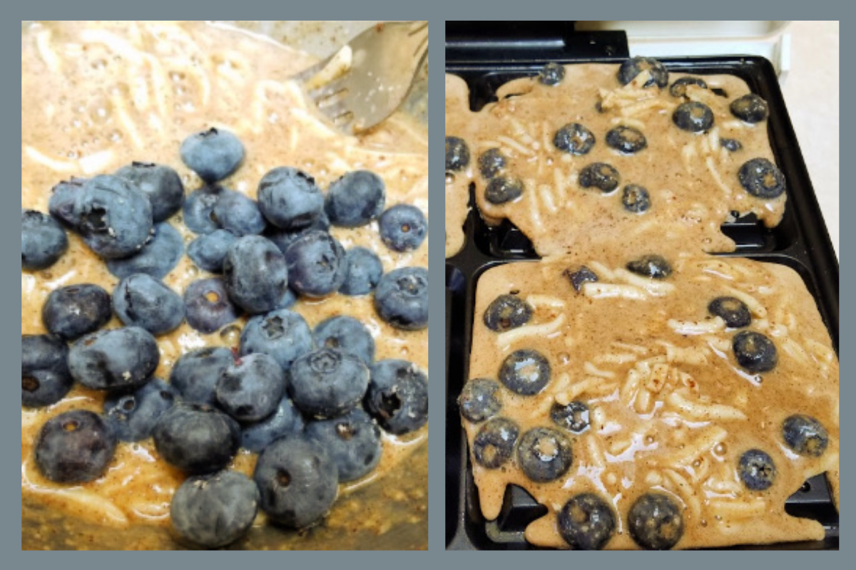 Keto Blueberry Chaffle Process Shot 2