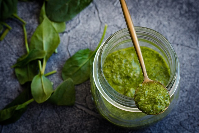 jar filled with chimichurri sauce