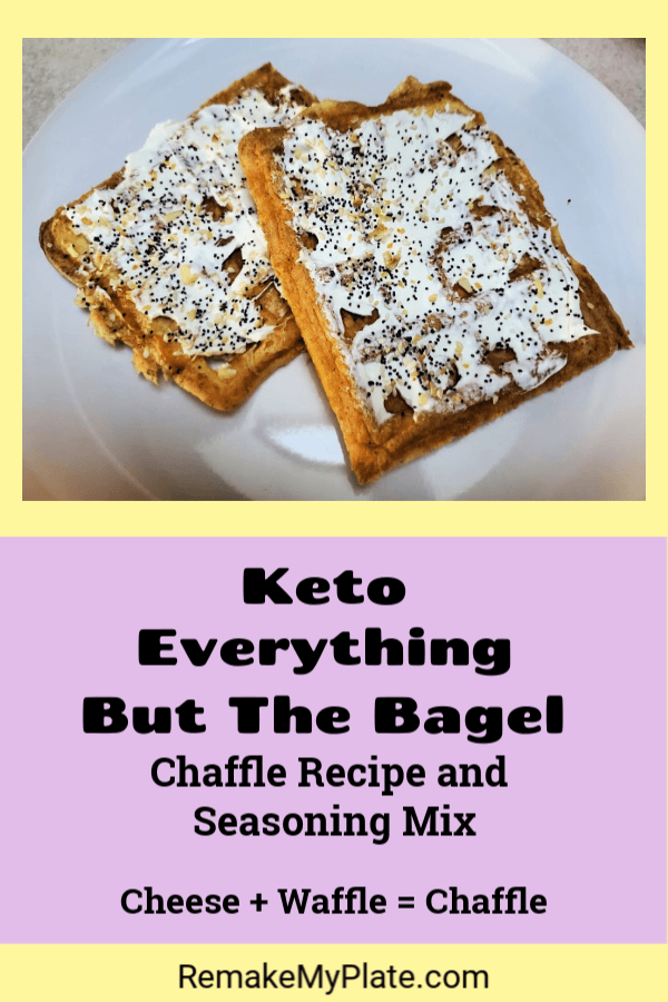 Everything Chaffle with Everything But The Bagel Seasoning Mix #chaffle #keto #ketorecipes #remakemyplate