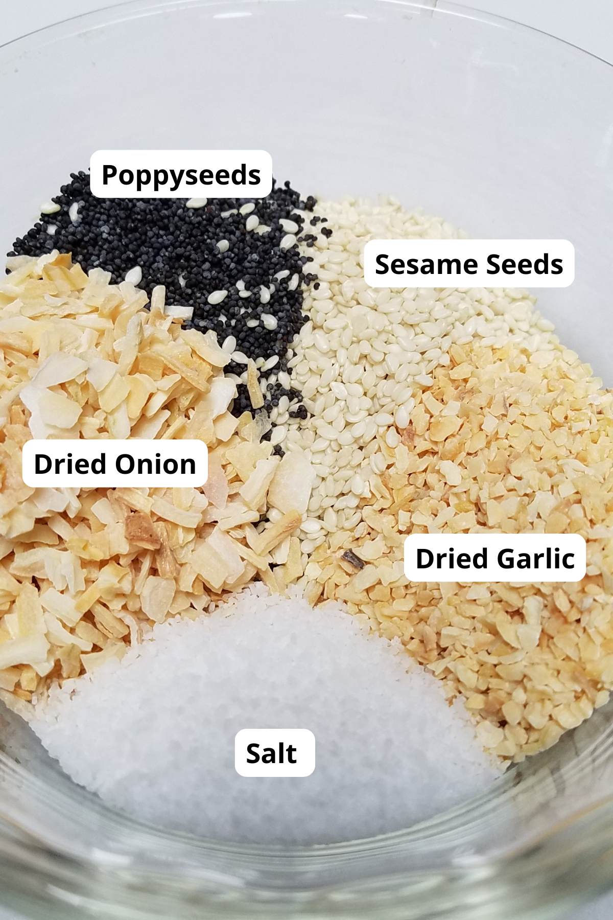 ingredients for everything but the bagel seasoning mix