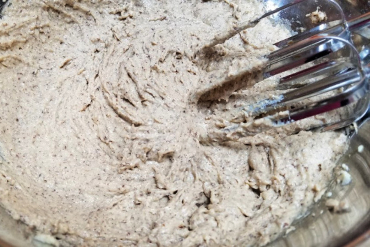 mixing keto muffin batter