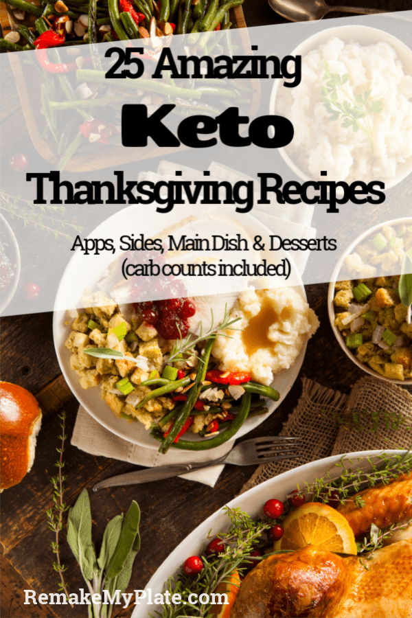 25 Amazing Keto Thanksgiving Recipes #keto #ketorecipes #ketothanksgiving #ketodesserts #remakemyplate