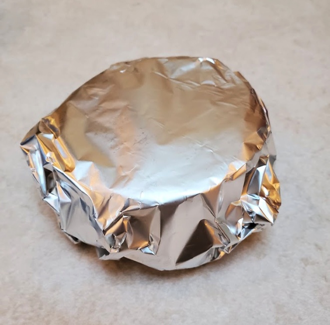 keto breakfast sandwich wrapped in foil