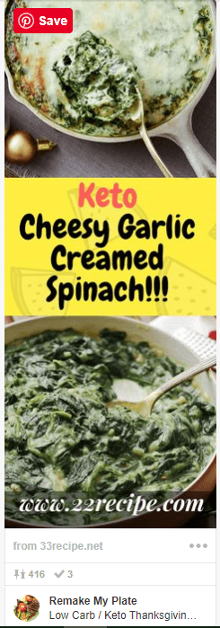 cheesy garlic creamed spinach