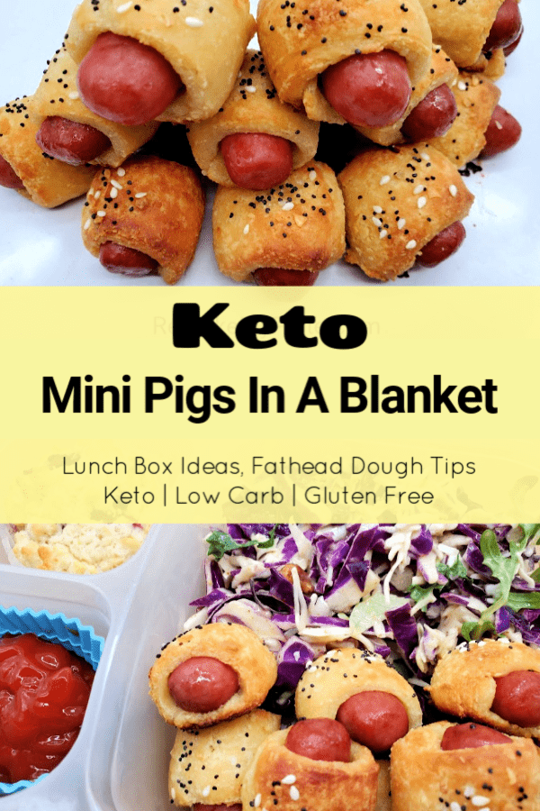 Keto mini pigs in a blanket made with Fathead dough #pigsinablanket #fathead #ketodough #remakemyplate