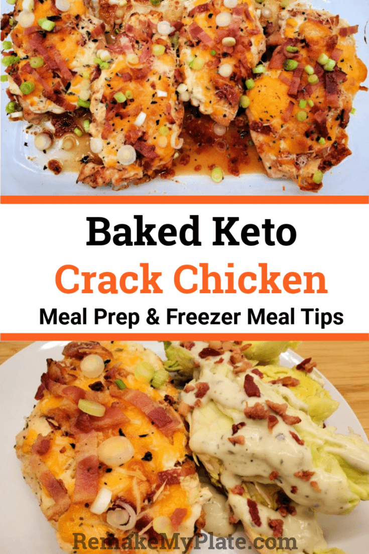 Keto Baked Crack Chicken Recipe (Ranch Chicken) - Remake My Plate