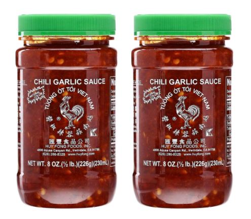 2 jars of chili garlic sauce