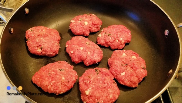 don't crowd the burgers in the pan while cooking them