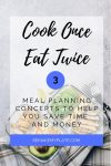 Cook once, eat twice meal planning concepts to help you save time and money #mealplan #mealplanning #freezermeal #cooking #remakemyplate