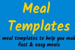 Keto or Low Carb Meal Templates