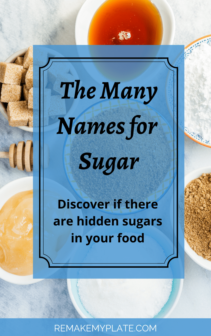 different names for sugar found on nutritional labels