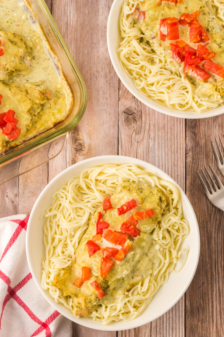cheesy pesto chicken