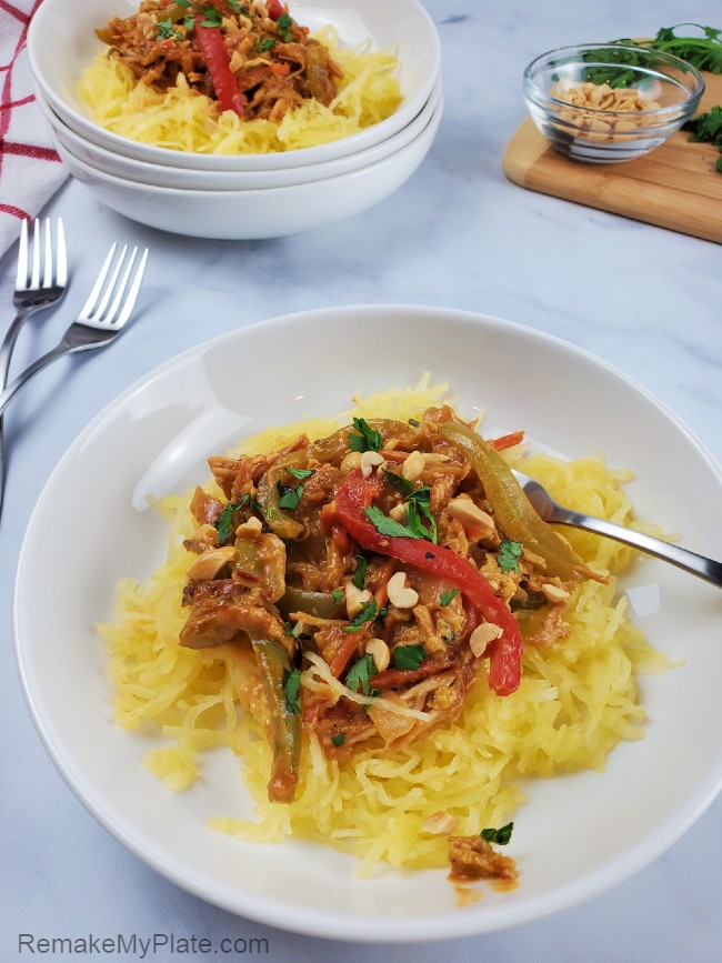 Serve chicken pad thai over spaghetti squash if you are eating keto.