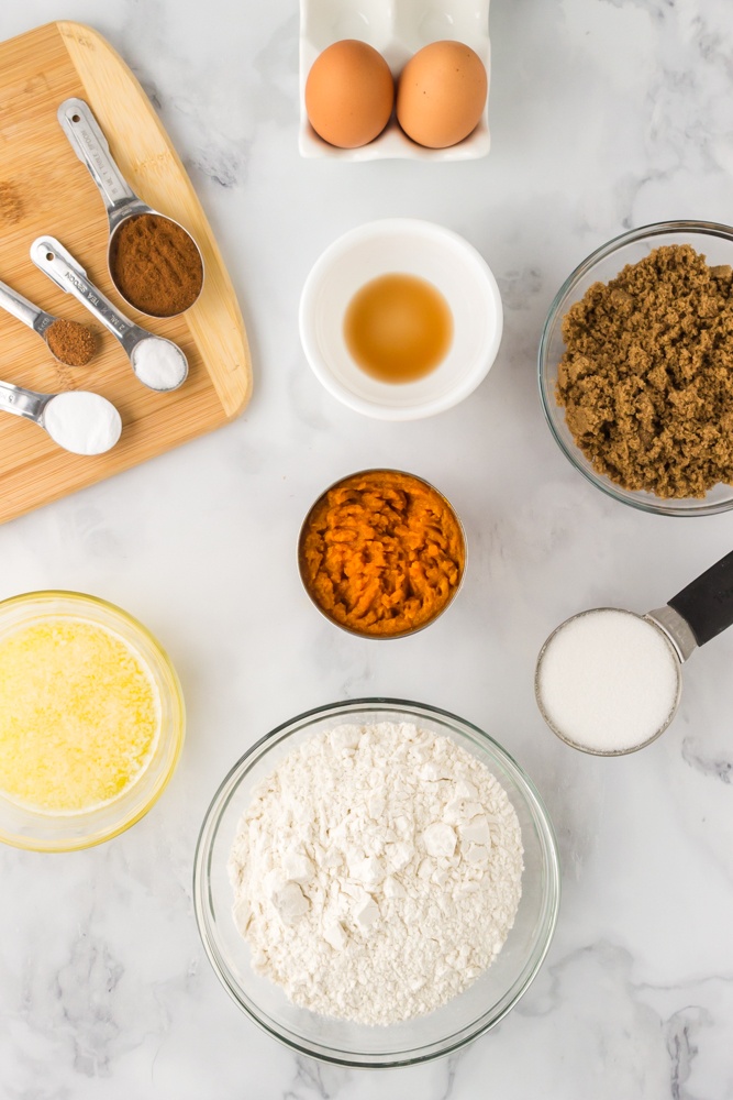 ingredients for this pumpkin muffins recipe