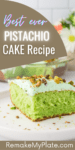 Pistachio cake 600 x 1200 px