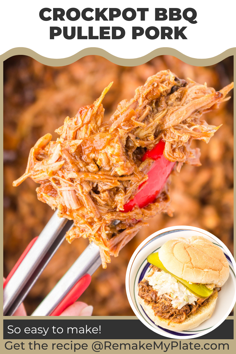 This easy to make crockpot BBQ pulled pork recipe is sure to become a family favorite. Cooking the pork in a crockpot makes it so tender and juicy. You’ll want to make this again and again. #crockpot #crockpotrecipes #BBQpork #BBQpulledpork