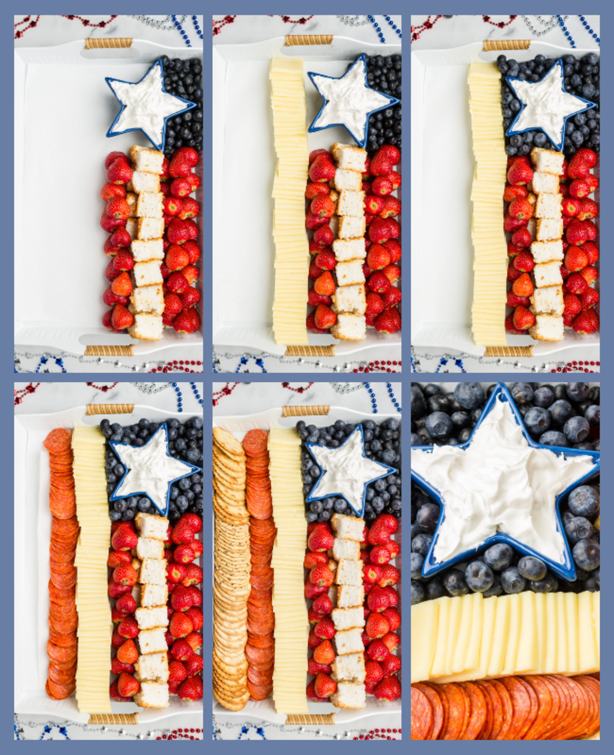 additional process shots to make this charcuterie board