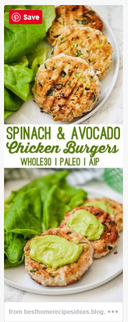 Spinach avocado burgers