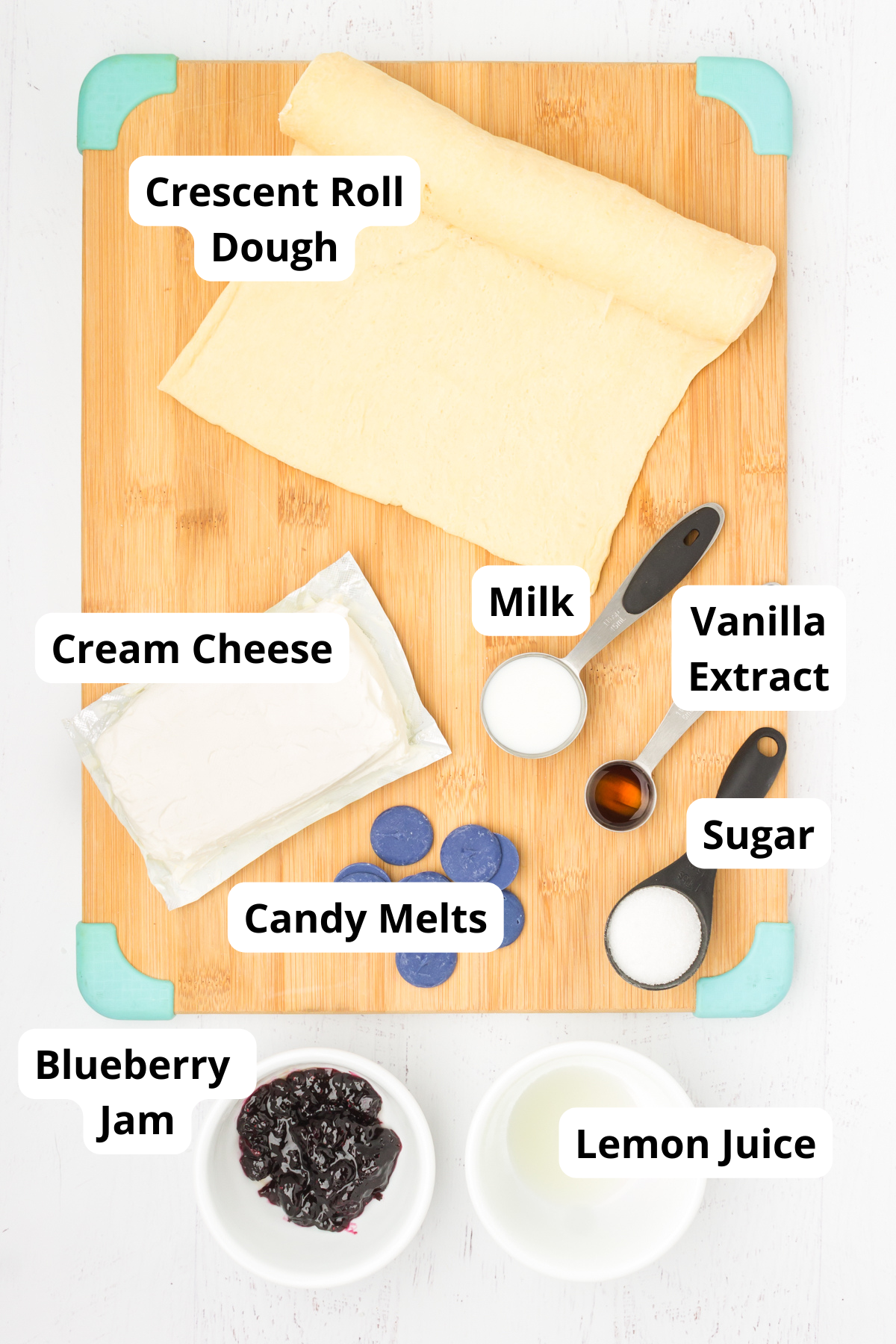 Blueberry Crescent Roll Ingredients
