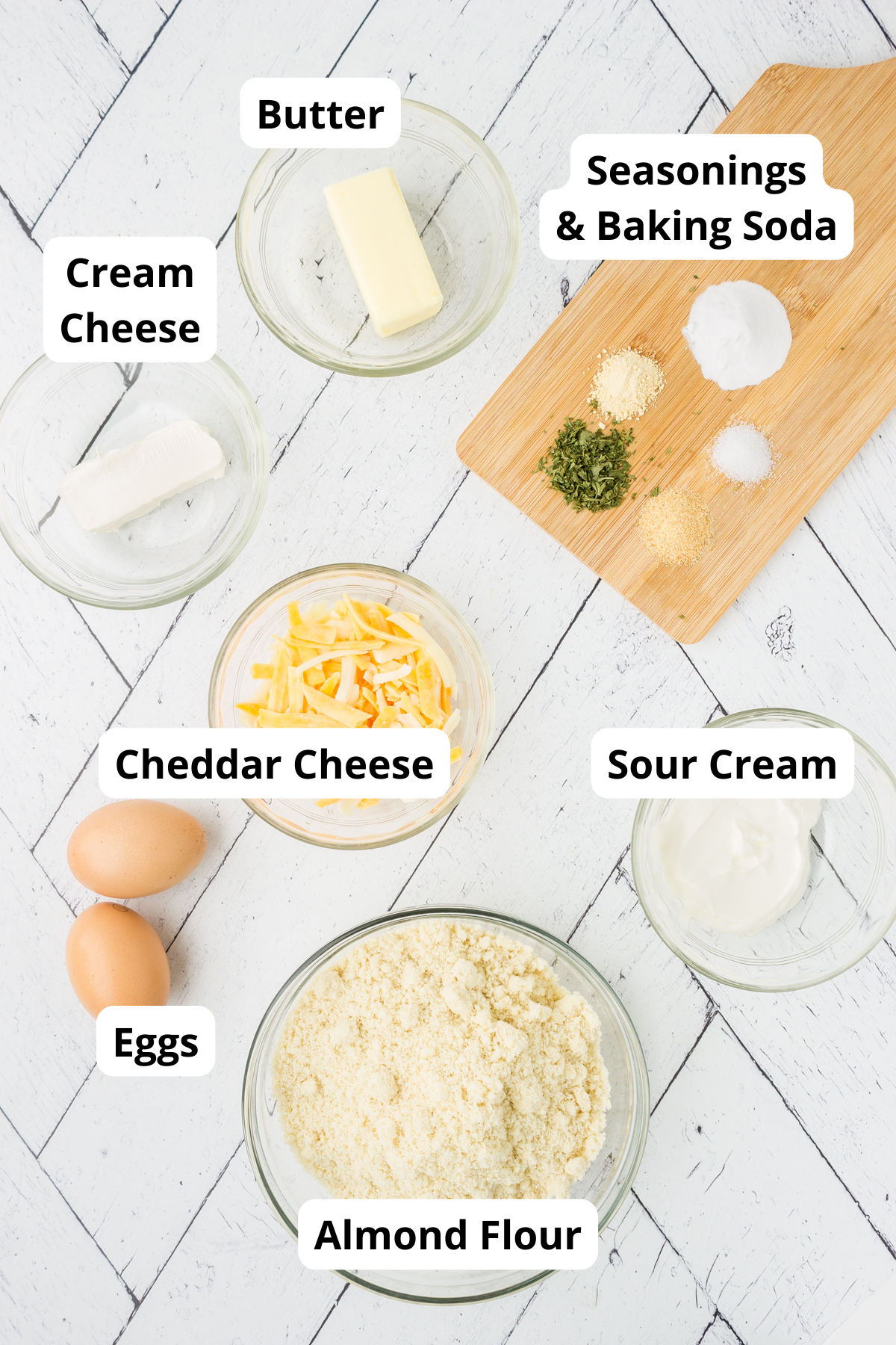 ingredients for keto cheddar biscuits 