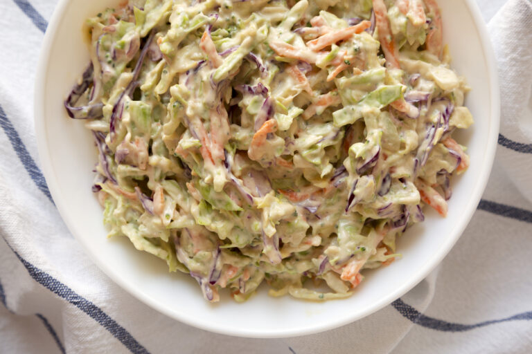 Easy Sugar Free Coleslaw Recipe (keto, low carb)