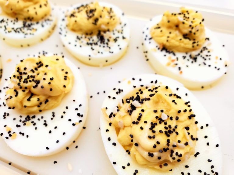 Keto Deviled Eggs with Everything Seasoning (Low Carb)