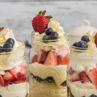 Red White and Blue No Bake Cheesecake In A Jar 25