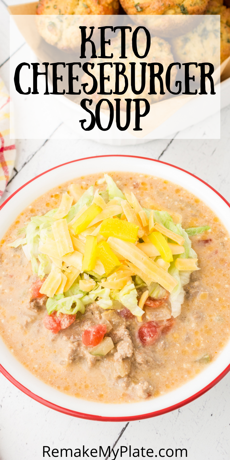 This easy keto cheeseburger soup has all the flavors you love about cheeseburgers in a hearty soup. 