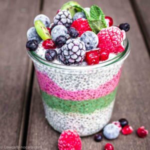 Keto Rainbow Chia Pudding