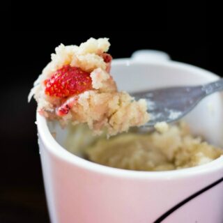 Love strawberry muffins Try this strawberry muffin in a mug. Vegan friendly