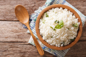 cauliflower rice with basil