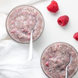 wholesomeyum raspberry low carb keto chia pudding recipe with almond milk 4