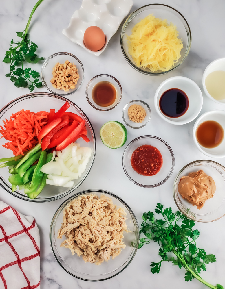 ingredients needed for keto chicken pad thai