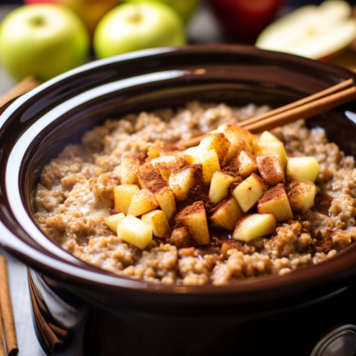 apple cinnamon crockpot oatmeal 2