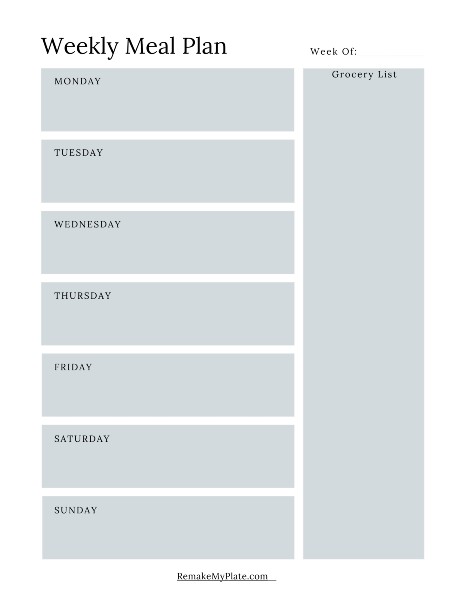 download a free weekly fillable meal planner