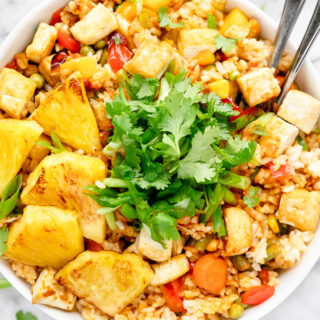 pineapple fried rice vegan feature