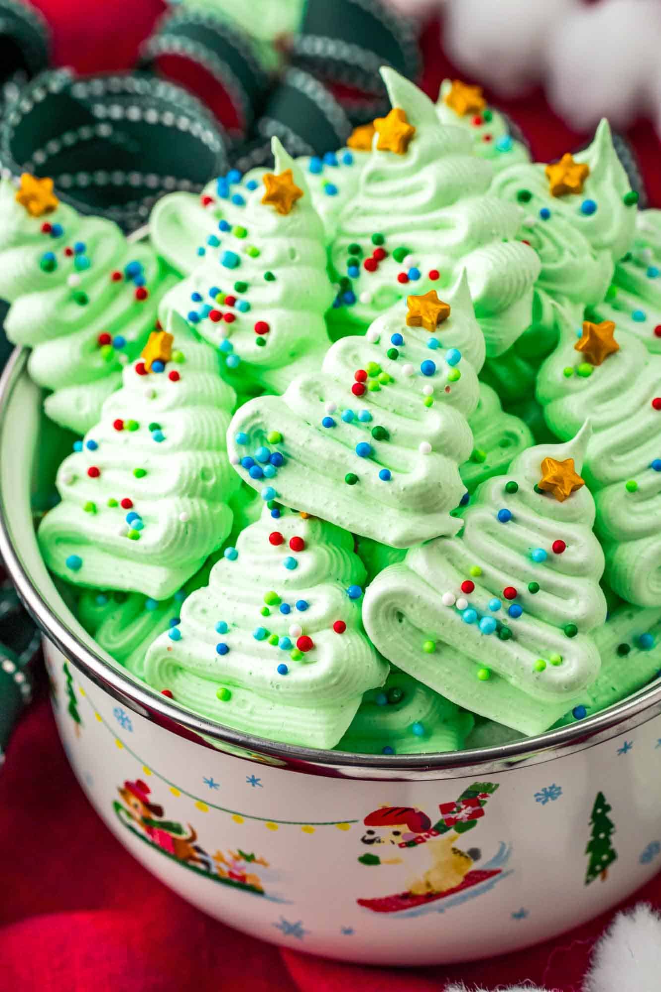 Christmas Tree Meringue Cookies 4