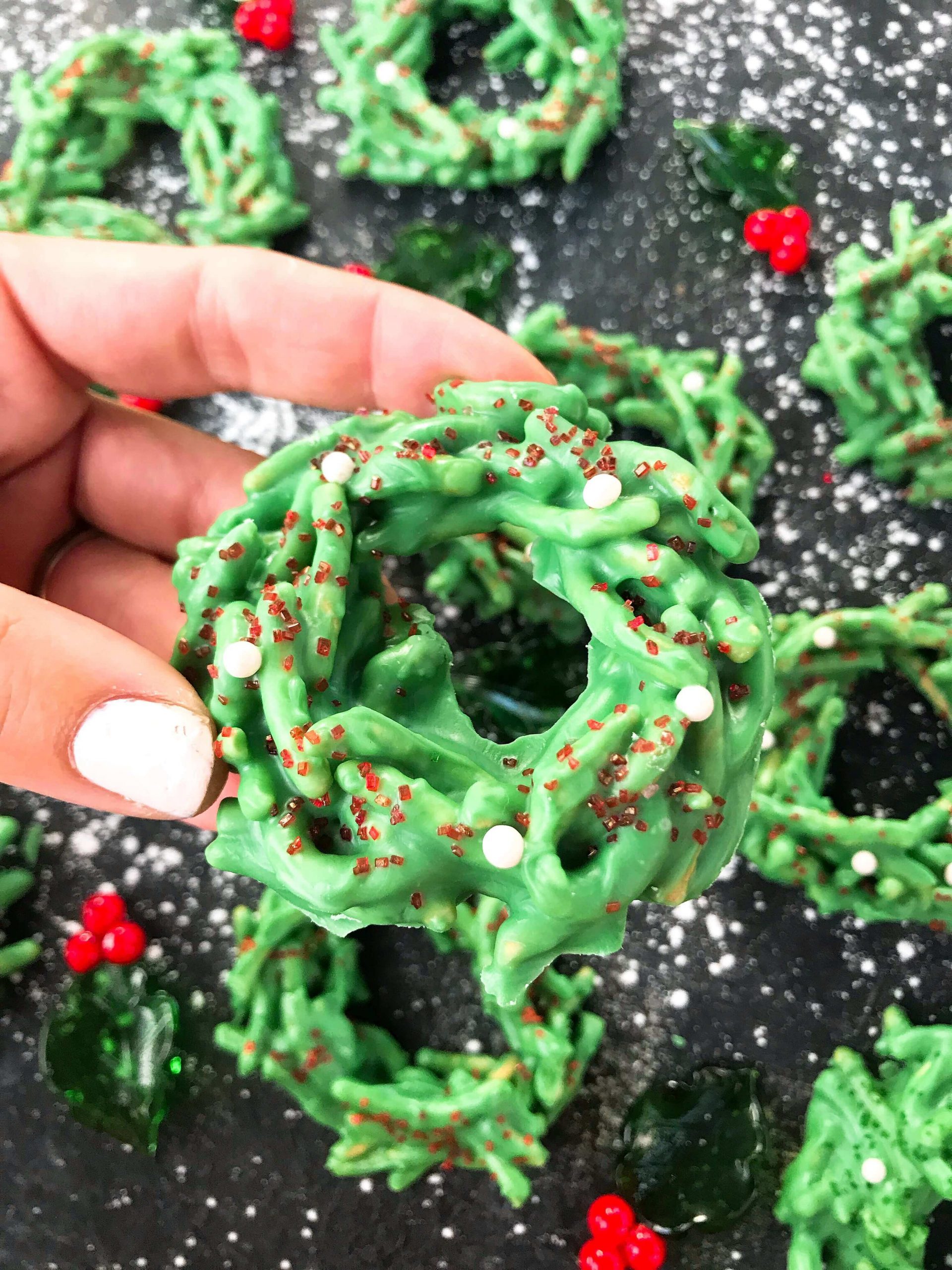 no bake christmas wreath cookies threeolivesbranch 2 scaled 1