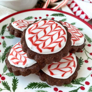 peppermint mocha cookies square