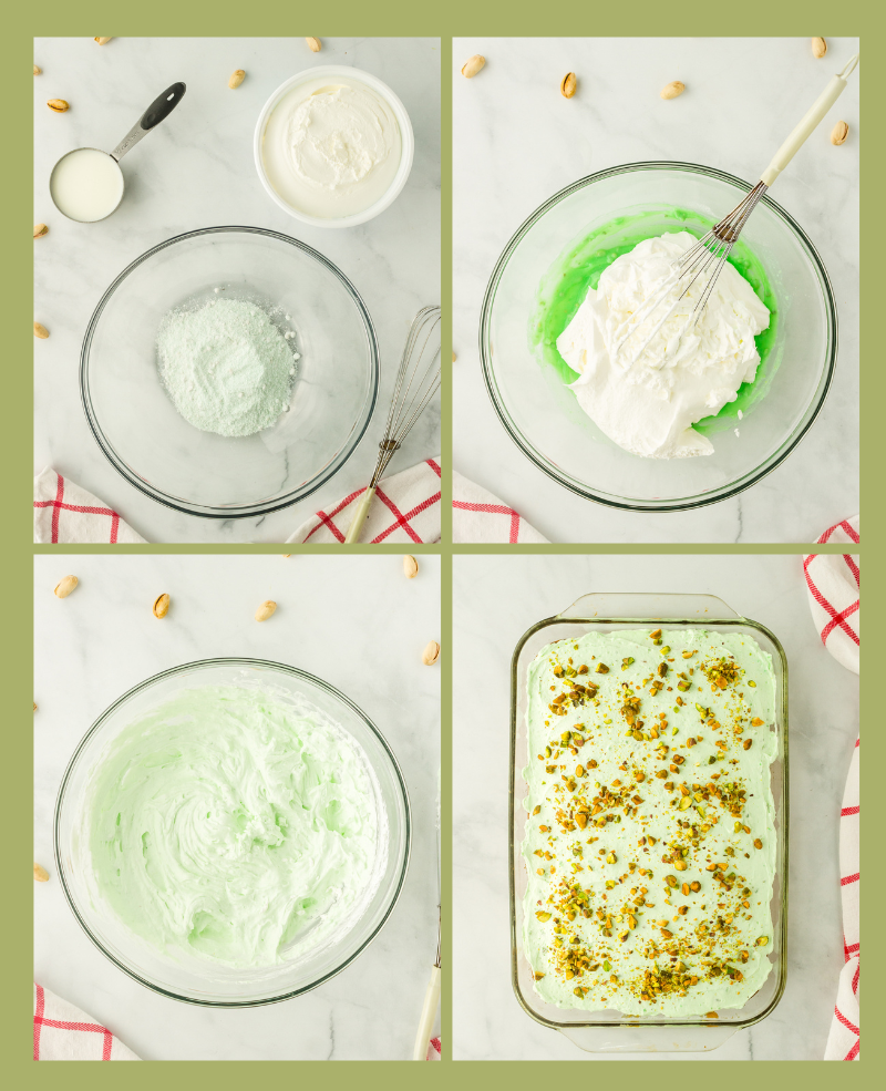 Pistachio Cake 2 Process Shots