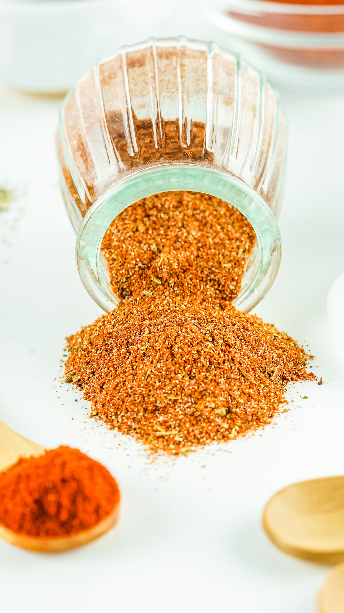 jar filled with the best chicken seasoning mix