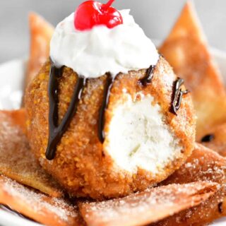 Fried Ice Cream Bite Angle