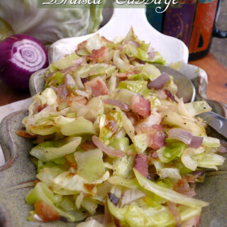 Irish Butter Bacon Braised Cabbage pin