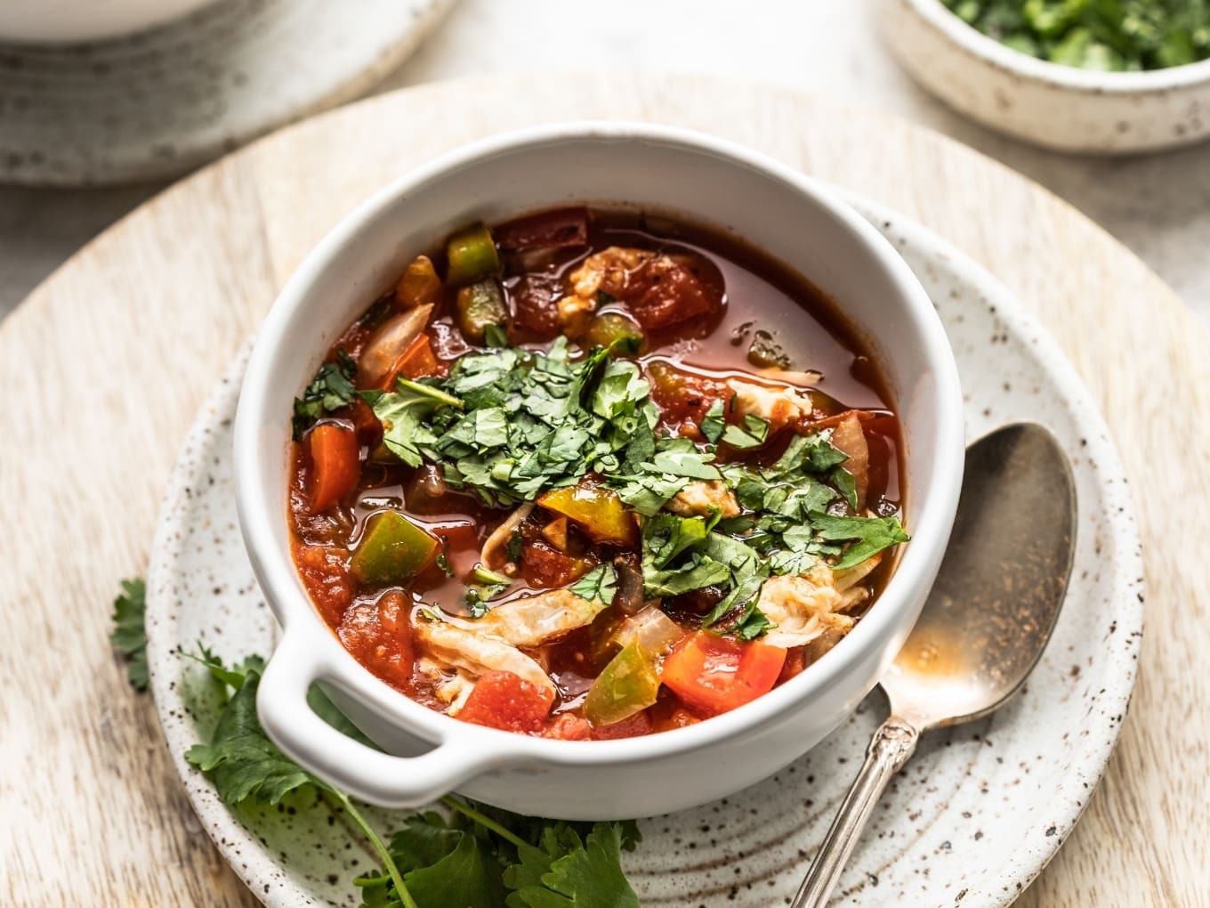 Slow Cooker Chicken Fajita Soup by The Whole Cook horizontal