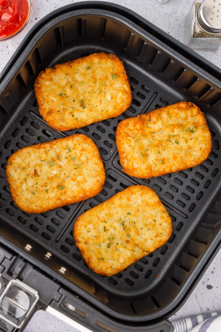 How To Make Air Fryer Frozen Hash Brown Patties - Remake My Plate