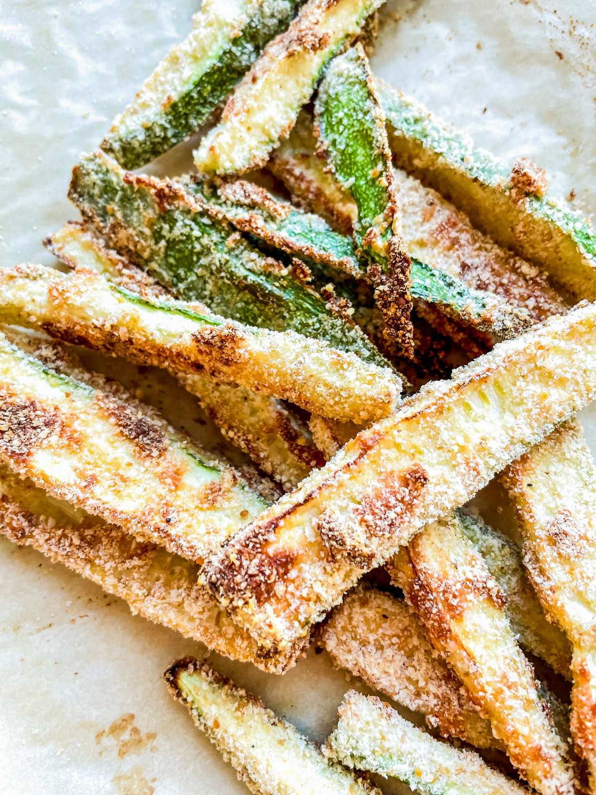 fresh zucchini is used to make these crispy baked zucchini fries